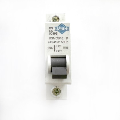 Basics BSMCB16 B16 16A 16 Amp MCB Circuit Breaker Type B